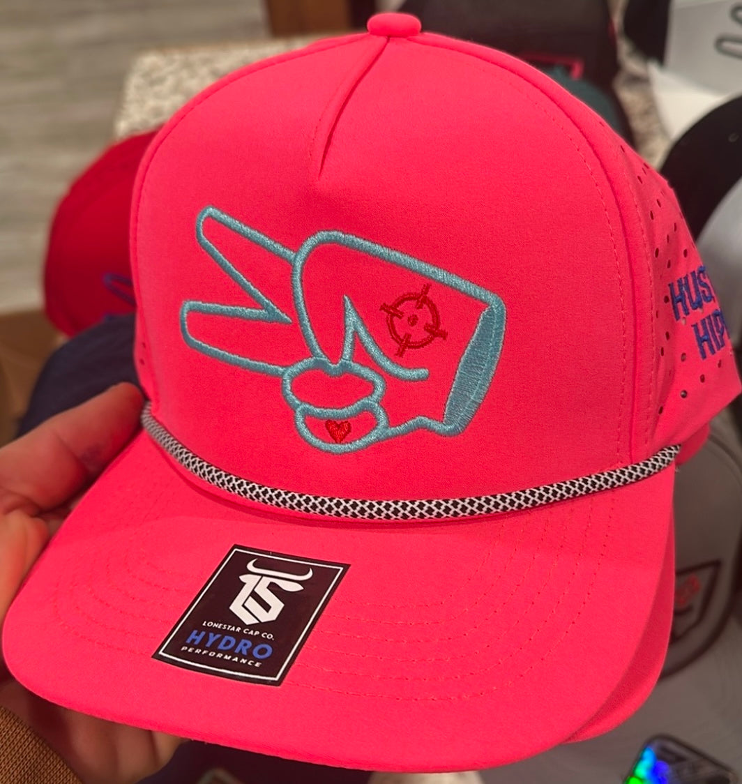LS Hydro Cap- HOT PINK- BLUE LOGO w/ BOLD style