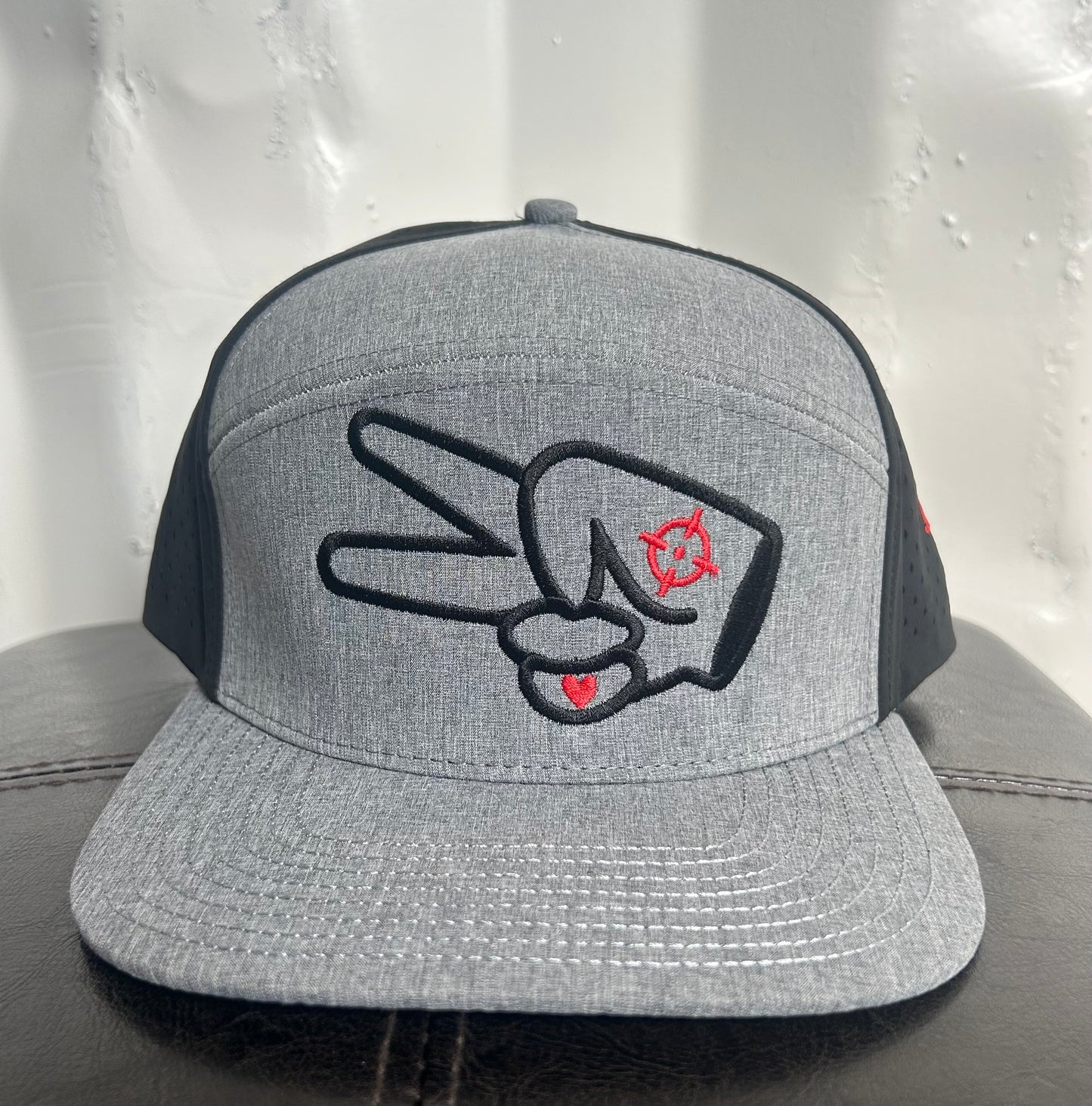 PL Series Hydro Cap- HEATHER GRAY/BLACK- BLACK LOGO w/ BOLD style