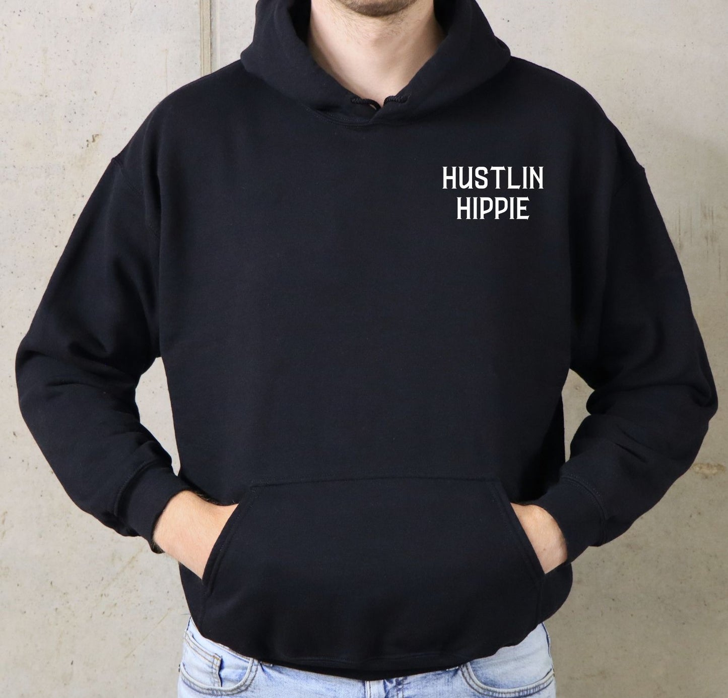 BE ABOUT IT- Hooded Sweatshirt- BLACK & GREY