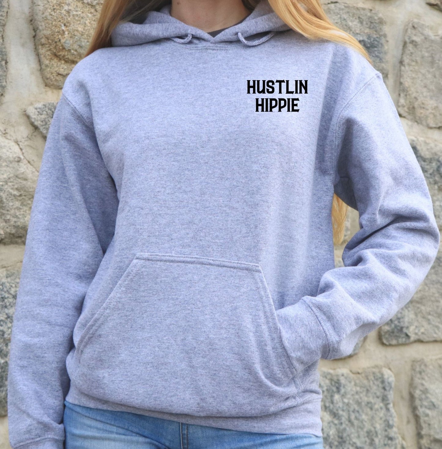 BE ABOUT IT- Hooded Sweatshirt- BLACK & GREY