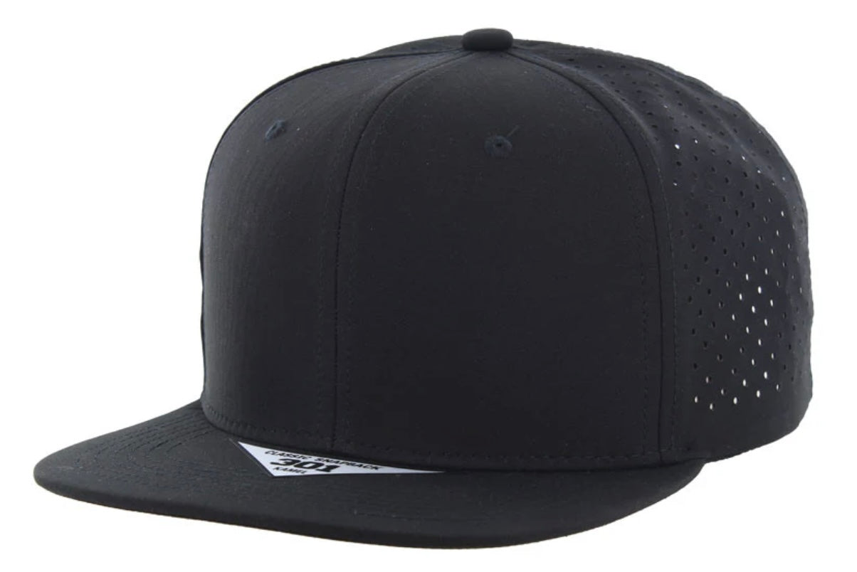 Black Kamel 301- SOLID BLACK- WHITE LOGO w/ OG style
