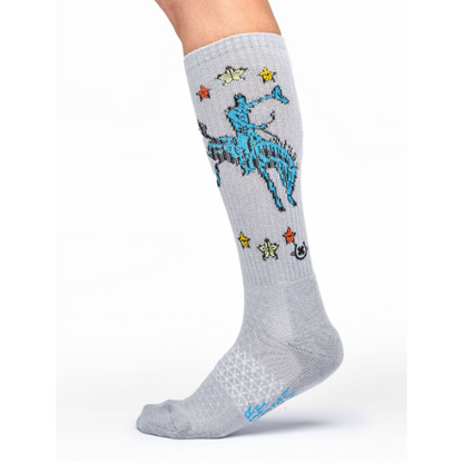 Fringe Long Live Grey Performance Boot Socks