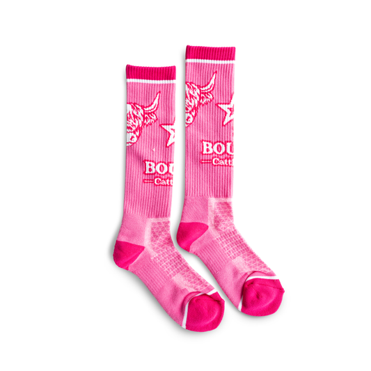 Bougie Cattle Co. Bougie Pink Heifer Performance Boot Socks