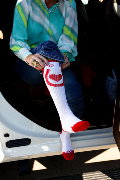 Lucky Hearted Love Performance Boot Socks